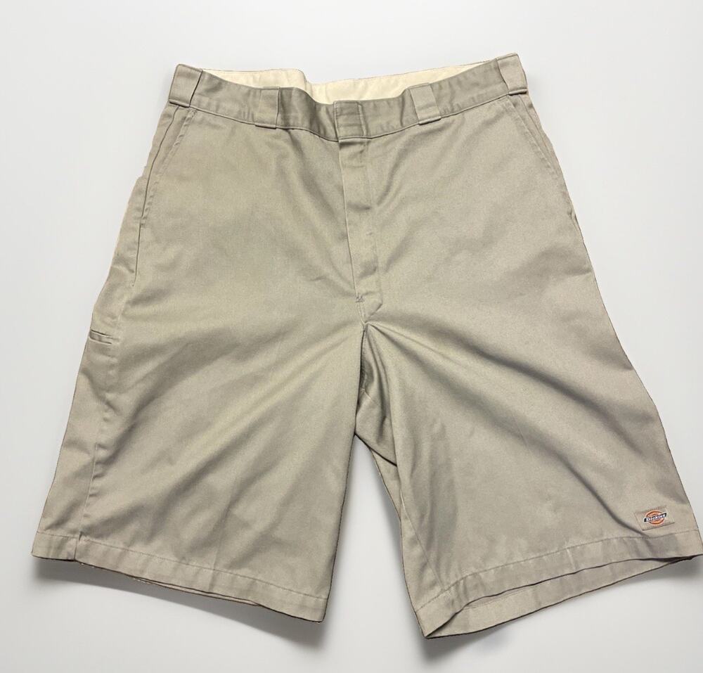 Dickies Work Shorts Mens 38 Grey Silver Utility Cargo Workwear Durable Cotton